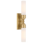 Wilcox Bathroom Vanity Light - Aged Brass / Opal