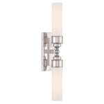 Wilcox Bathroom Vanity Light - Polished Nickel / Opal