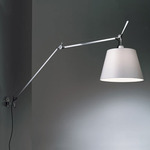 Tolomeo Mega Wall Light with Diffuser - Overstock - Aluminum / Grey Shade