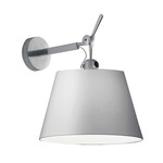 Tolomeo Shade Spot Wall Light - Overstock - Polished Aluminum / Grey Fiber