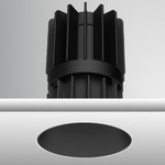 Luca 2.7 inch Round Static White Trimless Fixed Downlight - Black
