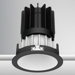 Luca 2.7 inch Round Warm Dim Fixed Downlight With Trim - Black / White