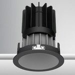 Luca 2.7 inch Round Warm Dim Fixed Downlight With Trim - Black / Haze