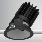 Luca 2.7 inch Round Warm Dim Adjustable Downlight With Trim - Black / Haze