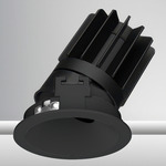 Luca 2.7 inch Round Warm Dim Adjustable Downlight With Trim - Black / Black