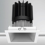 Luca 2.7 inch Square Warm Dim Fixed Downlight With Trim - White / Haze