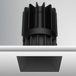 Luca 2.7 inch Square Warm Dim Trimless Fixed Downlight - Black