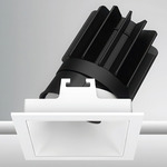 Luca 2.7 inch Square Warm Dim Adjustable Downlight With Trim - White / White