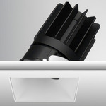 Luca 2.7 inch Square Warm Dim Trimless Adjustable Downlight - White
