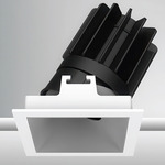 Luca 2.7 inch Square Warm Dim Adjustable Downlight With Trim - White / Haze