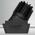 Luca 2.7 inch Square Warm Dim Adjustable Downlight With Trim - Black / Black