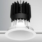 Luca 3.5 inch Round Static White Fixed Downlight with Trim - White / White