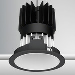 Luca 3.5 inch Round Static White Fixed Downlight with Trim - Black / White