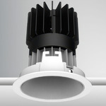 Luca 3.5 inch Round Static White Fixed Downlight with Trim - White / Haze