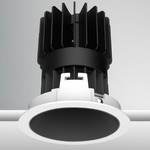 Luca 3.5 inch Round Static White Fixed Downlight with Trim - White / Black