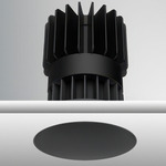 Luca 3.5 inch Round Static White Trimless Fixed Downlight - Black