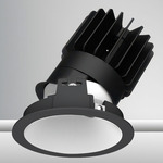 Luca 3.5 inch Round Static White Adjustable Downlight with Trim - Black / White