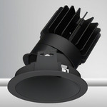 Luca 3.5 inch Round Static White Adjustable Downlight with Trim - Black / Black