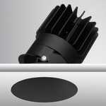 Luca 3.5 inch Round Static White Trimless Adjustable Downlight - Black