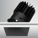 Luca 3.5 inch Square Static White Trimless Adjustable Downlight - Black