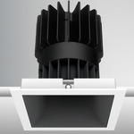 Luca 3.5 inch Square Warm Dim Downlight with Trim - White / Black