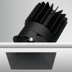 Luca 3.5 inch Square Warm Dim Trimless Downlight - Black