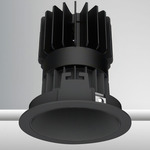 Luca 3.5 inch Round Static White Fixed Downlight with Trim - Black / Black