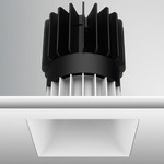 Luca 3.5 inch Square Static White Trimless Fixed Downlight - White