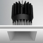Luca 3.5 inch Square Static White Trimless Fixed Downlight - Haze