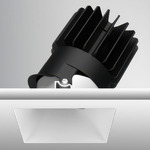 Luca 3.5 inch Square Static White Trimless Adjustable Downlight - White