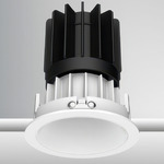 Luca 2.7 inch Round Static White Fixed Downlight With Trim - White / White