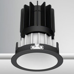 Luca 2.7 inch Round Static White Fixed Downlight With Trim - Black / White