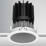 Luca 2.7 inch Round Static White Fixed Downlight With Trim - White / Haze