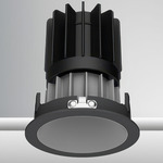 Luca 2.7 inch Round Static White Fixed Downlight With Trim - Black / Haze