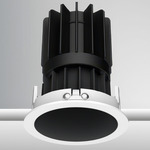 Luca 2.7 inch Round Static White Fixed Downlight With Trim - White / Black