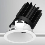 Luca 2.7 inch Round Static White Adjustable Downlight With Trim - White / White