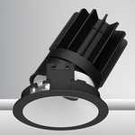 Luca 2.7 inch Round Static White Adjustable Downlight With Trim - Black / White