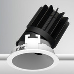 Luca 2.7 inch Round Static White Adjustable Downlight With Trim - White / Haze