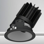 Luca 2.7 inch Round Static White Adjustable Downlight With Trim - Black / Haze