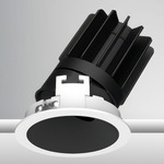 Luca 2.7 inch Round Static White Adjustable Downlight With Trim - White / Black