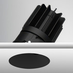 Luca 2.7 inch Round Static White Trimless Adjustable Downlight - Black