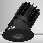 Luca 2.7 inch Round Static White Adjustable Pinhole with Trim - Black / White