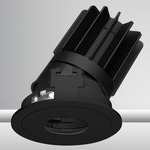 Luca 2.7 inch Round Static White Adjustable Pinhole with Trim - Black / Haze