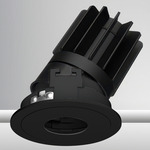 Luca 2.7 inch Round Static White Adjustable Pinhole with Trim - Black / Black