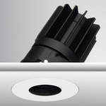Luca 2.7 inch Round Static White Trimless Adjustable Pinhole - Black