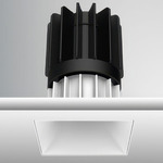 Luca 2.7 inch Square Static White Trimless Fixed Downlight - White