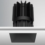Luca 2.7 inch Square Static White Trimless Fixed Downlight - Black
