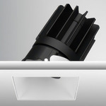 Luca 2.7 inch Square Static White Trimless Adjustable Downlight - White
