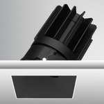 Luca 2.7 inch Square Static White Trimless Adjustable Downlight - Black
