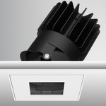 Luca 2.7 inch Square Static White Trimless Adjustable Pinhole - White